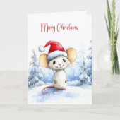Christmas Mouse Feiertagskarte (Vorderseite)