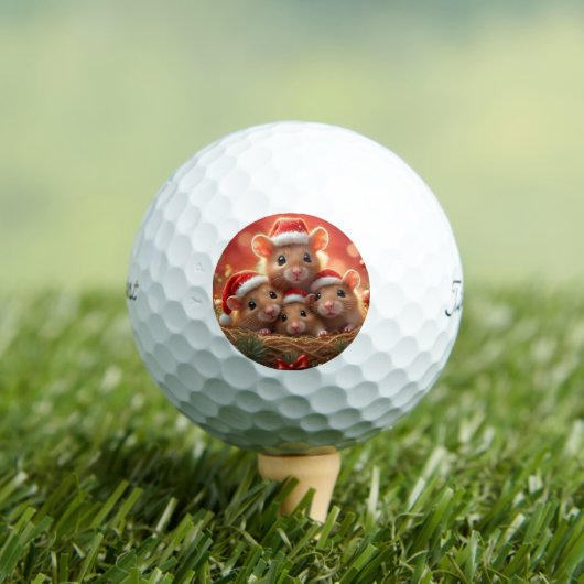 Christmas Mouse Golf Balls Golfball (Insitu T-Shirt)
