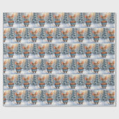 Christmas Mouse In Winter Forest Geschenkpapier (Flach)