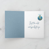 Christmas Mouse In Winter Forest Karte (Innenseite)