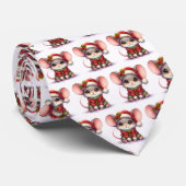 Christmas Mouse Neck Tie Krawatte (Gerollt)