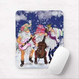 Christmas Mouse Pad Happy Gnomes Music Band Mousepad