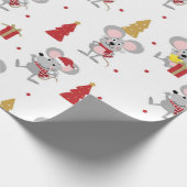 Christmas Mouse Pattern Geschenkpapier (Ecke)