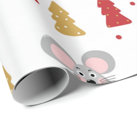 Christmas Mouse Pattern Geschenkpapier (Rolleneckpunkt)