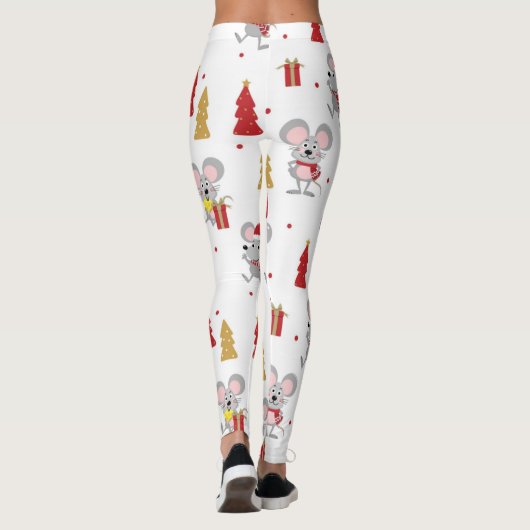 Christmas Mouse Pattern Leggings (Rückseite)