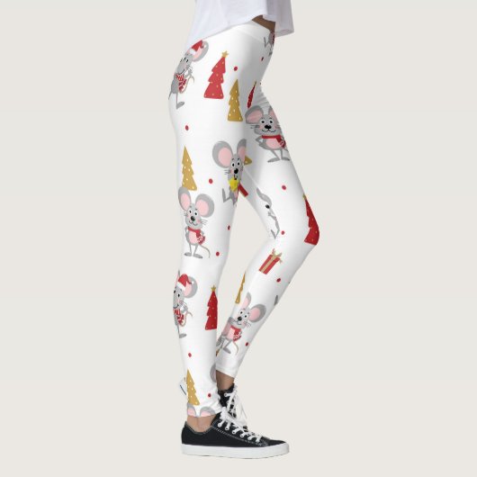 Christmas Mouse Pattern Leggings (Rechts)