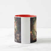 Christmas Mouse reading Tasse (Zentrum)