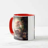 Christmas Mouse reading Tasse (Vorderseite Links)