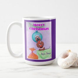 Christmas Mouse wishing Merry Christmas  Kaffeetasse