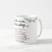 "Christmas Movie Checklist Tasse - Gemütlicher Fei (VorderseiteRechts)