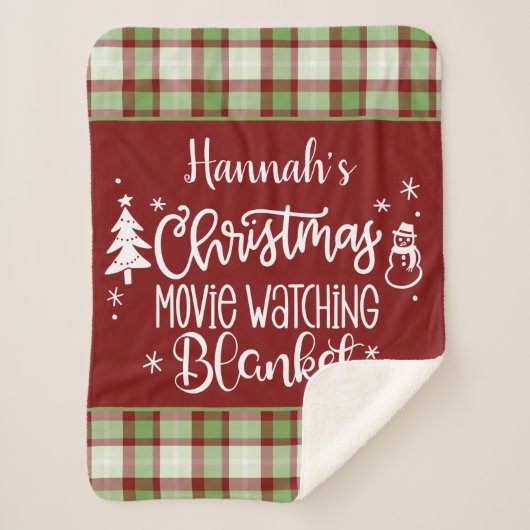 Christmas Movie Watching Sherpadecke (Vorderseite)