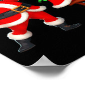 Christmas Mr Santa Mrs Claus Dancing African Ameri Poster (Ecke)