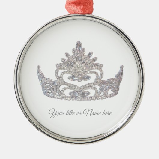 Christmas Mrs. America-like Crown Glass Ornament (Vorne)