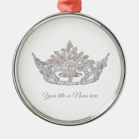 Christmas Mrs. America-like Crown Glass Ornament (Vorne)