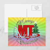 CHRISTMAS MT Massagetherapeut Feiertagspostkarte (Vorne/Hinten)
