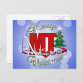 CHRISTMAS MT Massagetherapeut Feiertagspostkarte (Vorne/Hinten)