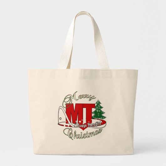 CHRISTMAS MT Massagetherapeut Jumbo Stoffbeutel (Vorne)