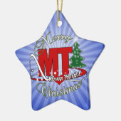 CHRISTMAS MT Massagetherapeut Keramikornament (Links)