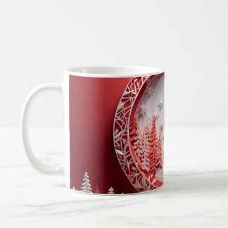 Christmas mug, Ceramic mug, Coffee mug decorated Kaffeetasse
