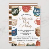 Christmas Mug Exchange, Mug Swap Holiday Party Einladung (Vorne/Hinten)