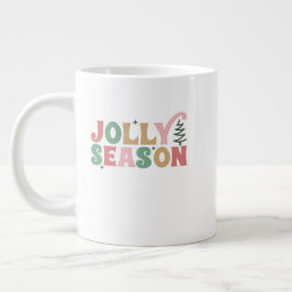 Christmas  Mug – Festive Evergreen Holiday Coc Jumbo-Tasse