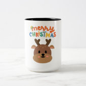 Christmas Mug – Festive Holiday Coffee Cup Zweifarbige Tasse (Mittel)