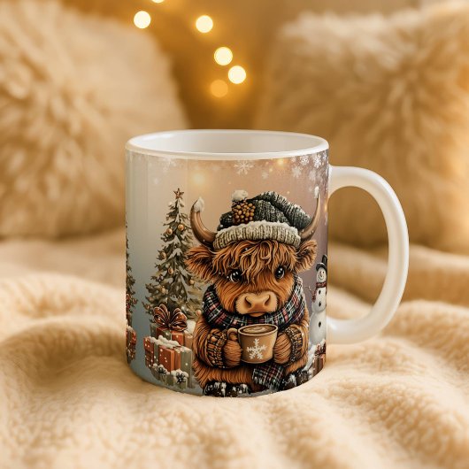  Christmas Mug  Highland Cow Kaffeetasse