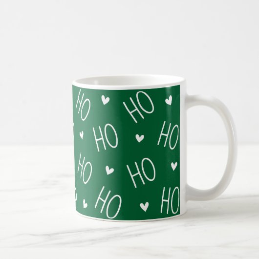 Christmas Mug | Ho Ho Ho Santa Heart Festive Kaffeetasse (Rechts)