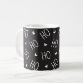 Christmas Mug | Ho Ho Ho Santa Heart Minimalist Kaffeetasse (Vorderseite Links)