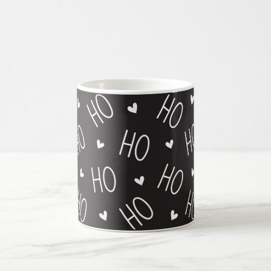Christmas Mug | Ho Ho Ho Santa Heart Minimalist Kaffeetasse (Mittel)