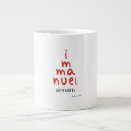 Christmas Mug Immanuel God Is With Us  Jumbo-Tasse