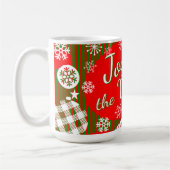 Christmas Mug – Joy to the World Red & Green Kaffeetasse (Links)