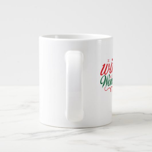 Christmas Mug – Warm Holiday Cocoa & Coffee Cup Jumbo-Tasse (Rückseite)