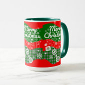 Christmas Mug – White Ornaments & Merry Christmas Tasse (VorderseiteRechts)