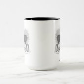 Christmas mug with antique deer etching says Joy Tasse (Zentrum)