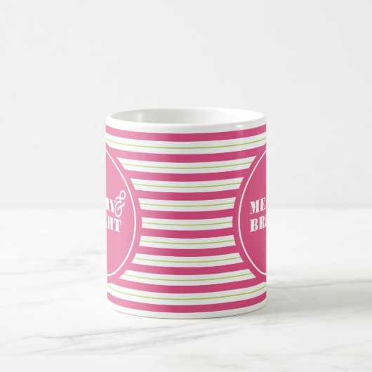 Christmas Mugs Trendy Pink and Green Kaffeetasse (Mittel)
