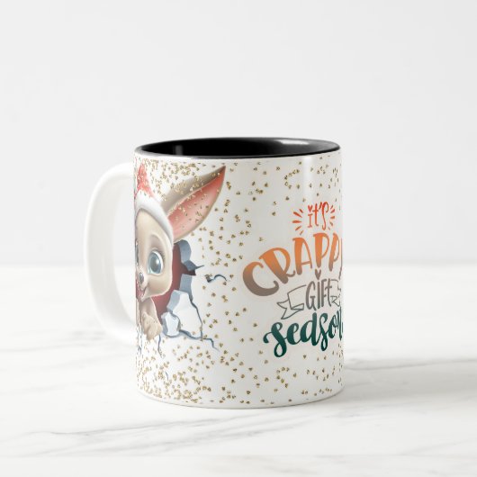 Christmas Mugs Wird Merry Christmas Mug Wird Chris Zweifarbige Tasse (Vorderseite Links)