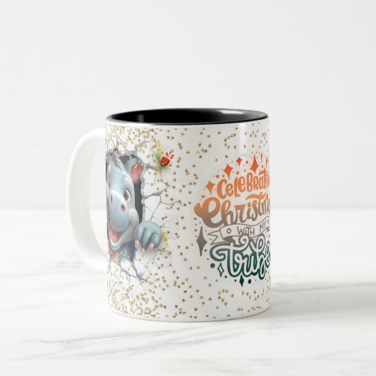 Christmas Mugs Wird Merry Christmas Mug Wird Chris Zweifarbige Tasse (Vorderseite Links)