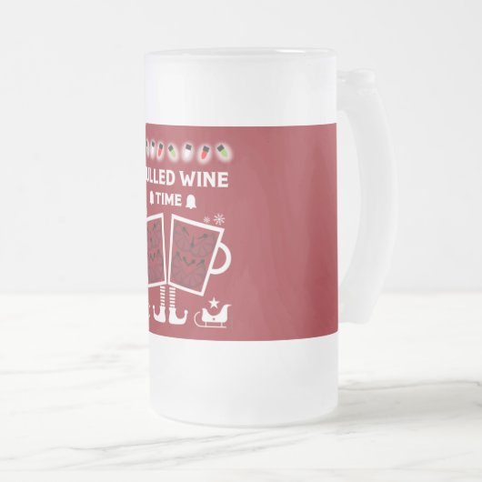 Christmas Mulled Red Wine Glühwein Mattglas Bierglas (VorderseiteRechts)