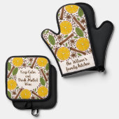 Christmas mulled wine spicy ofenhandschuh & Topflappen-Set (Vorderseite/Rückseite)