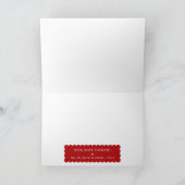 CHRISTMAS MULTI PHOTO modern gift red ribbon bow Dankeskarte (Innenseite)