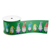 Christmas Multicolor Gnome Satinband (Spule)