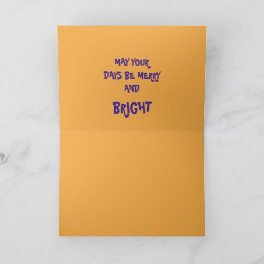 CHRISTMAS MULTICOLORED LIGHTS TIERFORMEN KARTE (Innenseite)