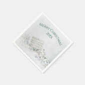 Christmas Music and Ornaments In Snow Serviette (Ecke)