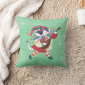 Christmas Music Elf Cat Throw Kissen Kissen (Decke)