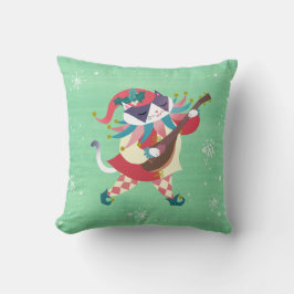 Christmas Music Elf Cat Throw Kissen Kissen
