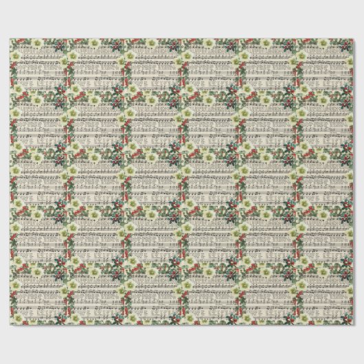 Christmas Music, Joy to the World, Geschenkpapier (Flach)