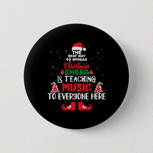 Christmas Music Teachers , Funny Teachers Button (Vorderseite)