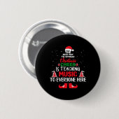 Christmas Music Teachers , Funny Teachers Button (Vorne & Hinten)