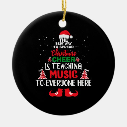 Christmas Music Teachers , Funny Teachers Keramik Ornament (Vorne)